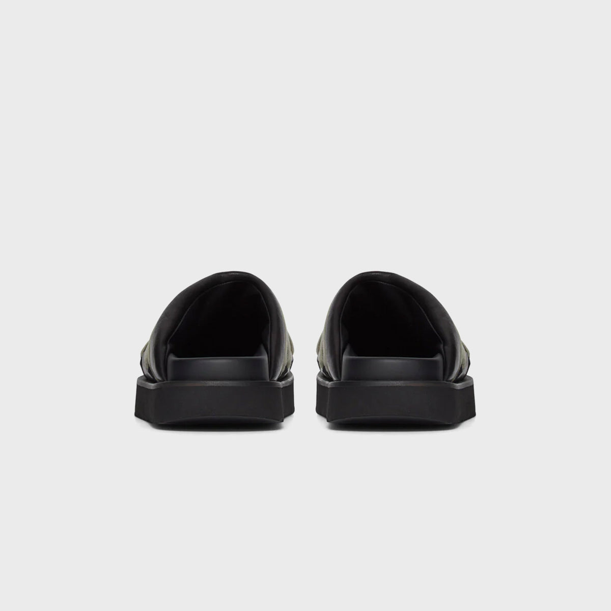 Rick Owens Temple Megalace Slides - Black / Pearl Grey Rick Owens