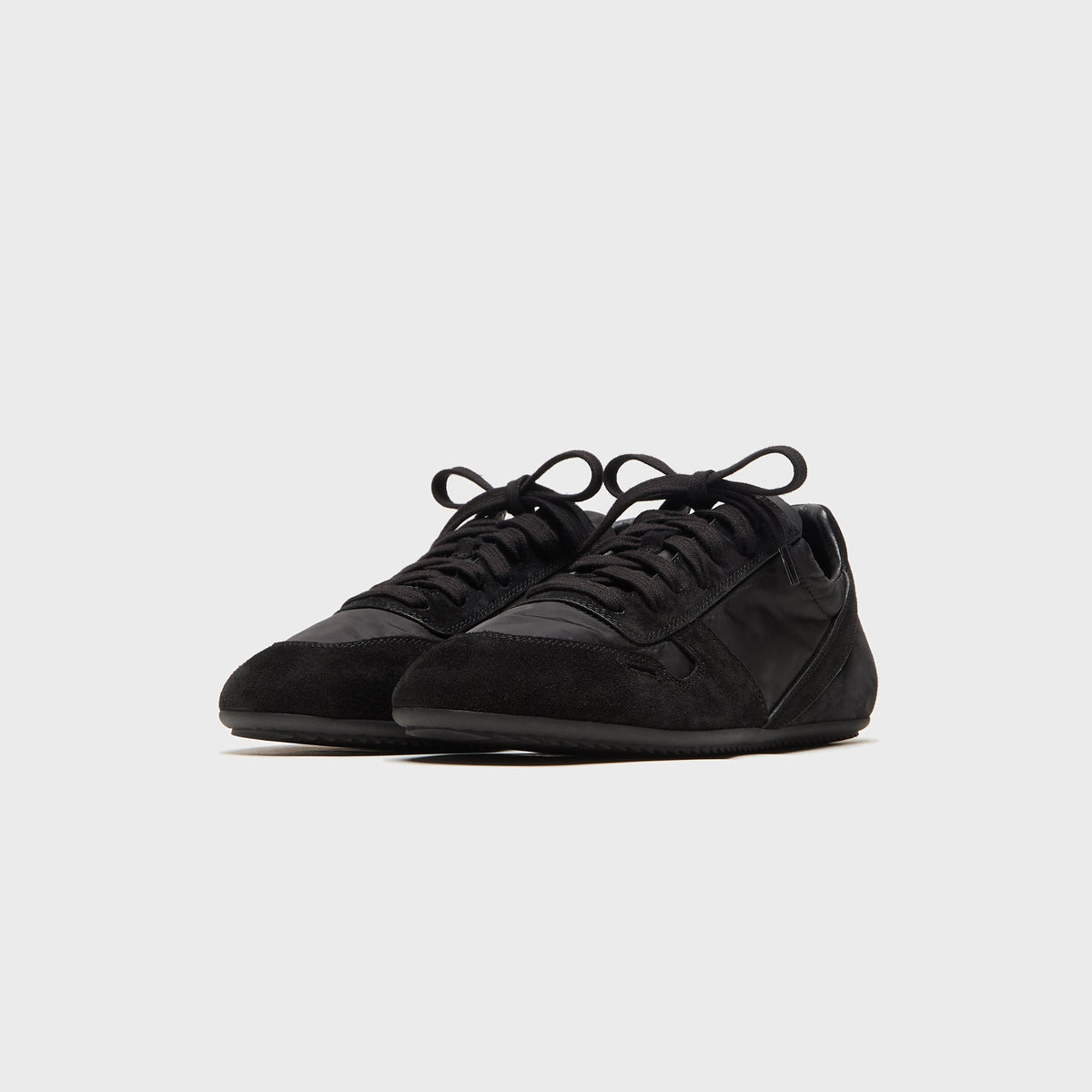 Rick Owens Minimal Suede Trimmed Sneaks - Black / Black / Black Rick Owens