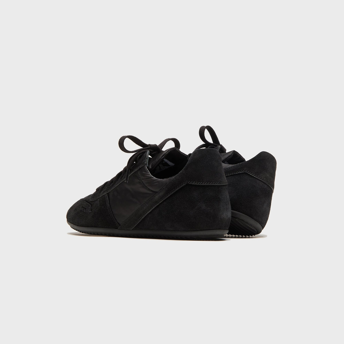 Rick Owens Minimal Suede Trimmed Sneaks - Black / Black / Black Rick Owens