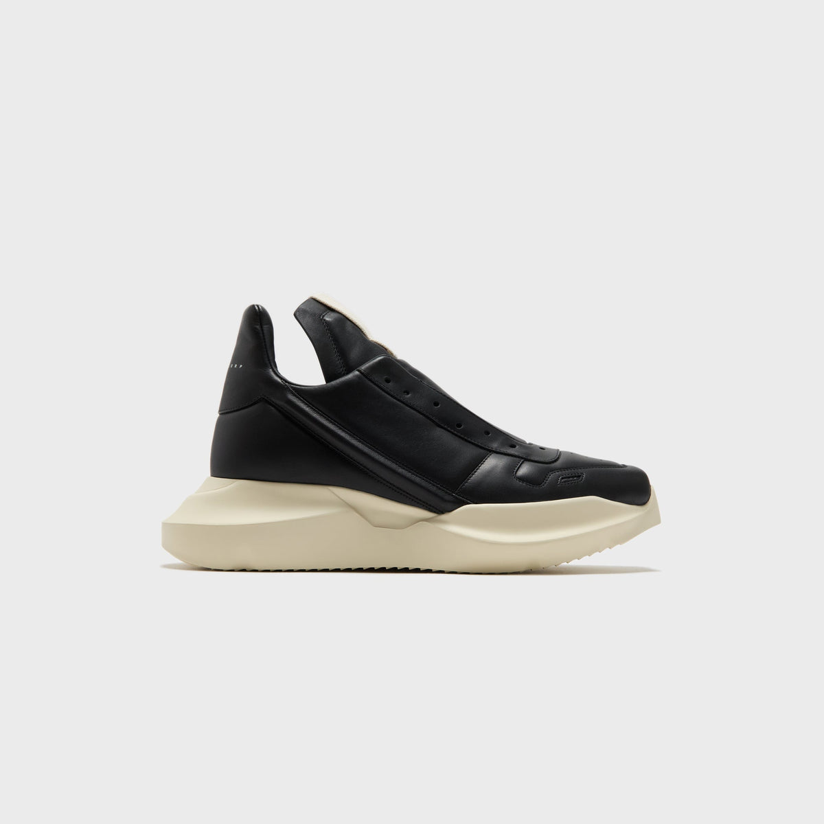 Rick Owens Scarpe Pelle Geth Runner - Black / Milk / Milk Rick Owens