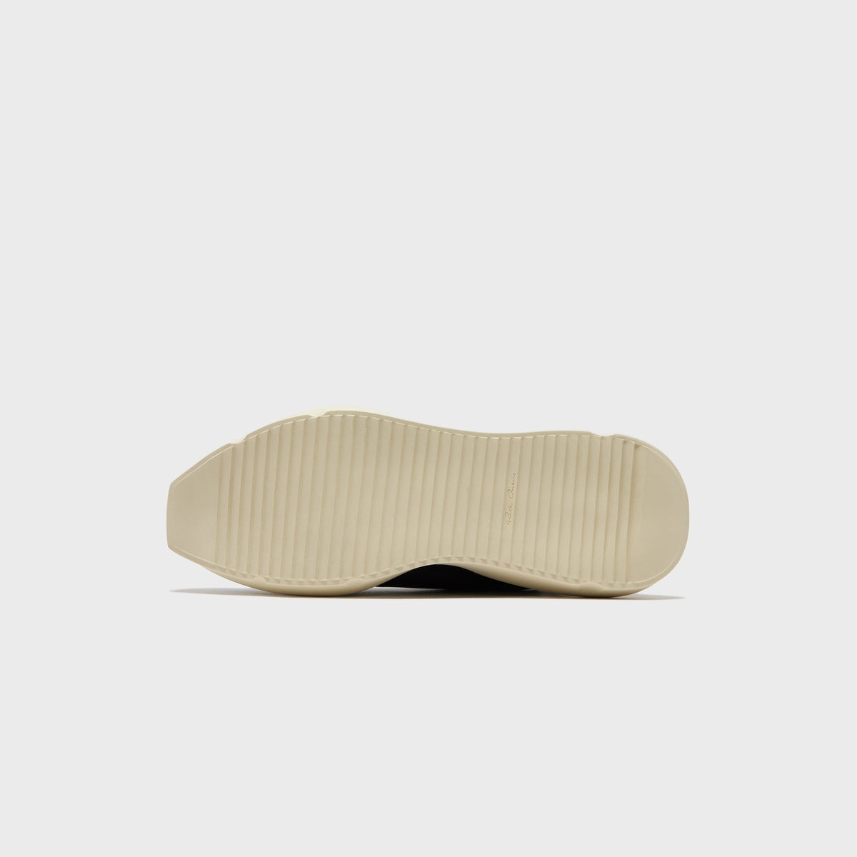 Rick Owens Scarpe Pelle Geth Runner - Black / Milk / Milk Rick Owens