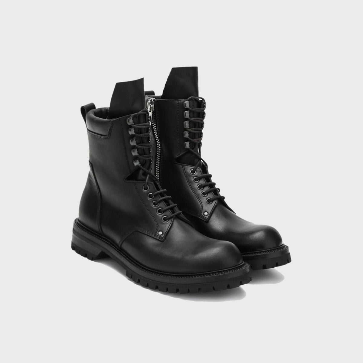Rick Owens Stivali In Pelle Army Low Boot - Black Rick Owens