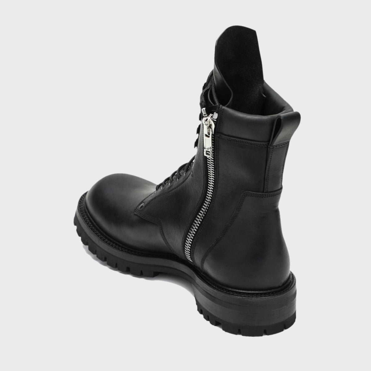 Rick Owens Stivali In Pelle Army Low Boot - Black Rick Owens