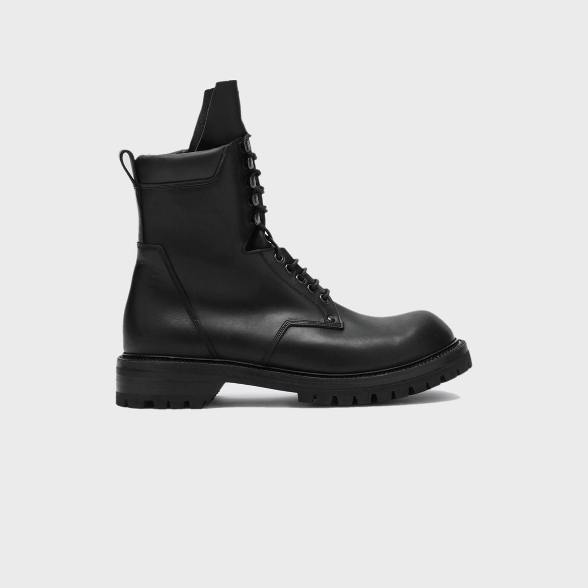 Rick Owens Stivali In Pelle Army Low Boot - Black Rick Owens
