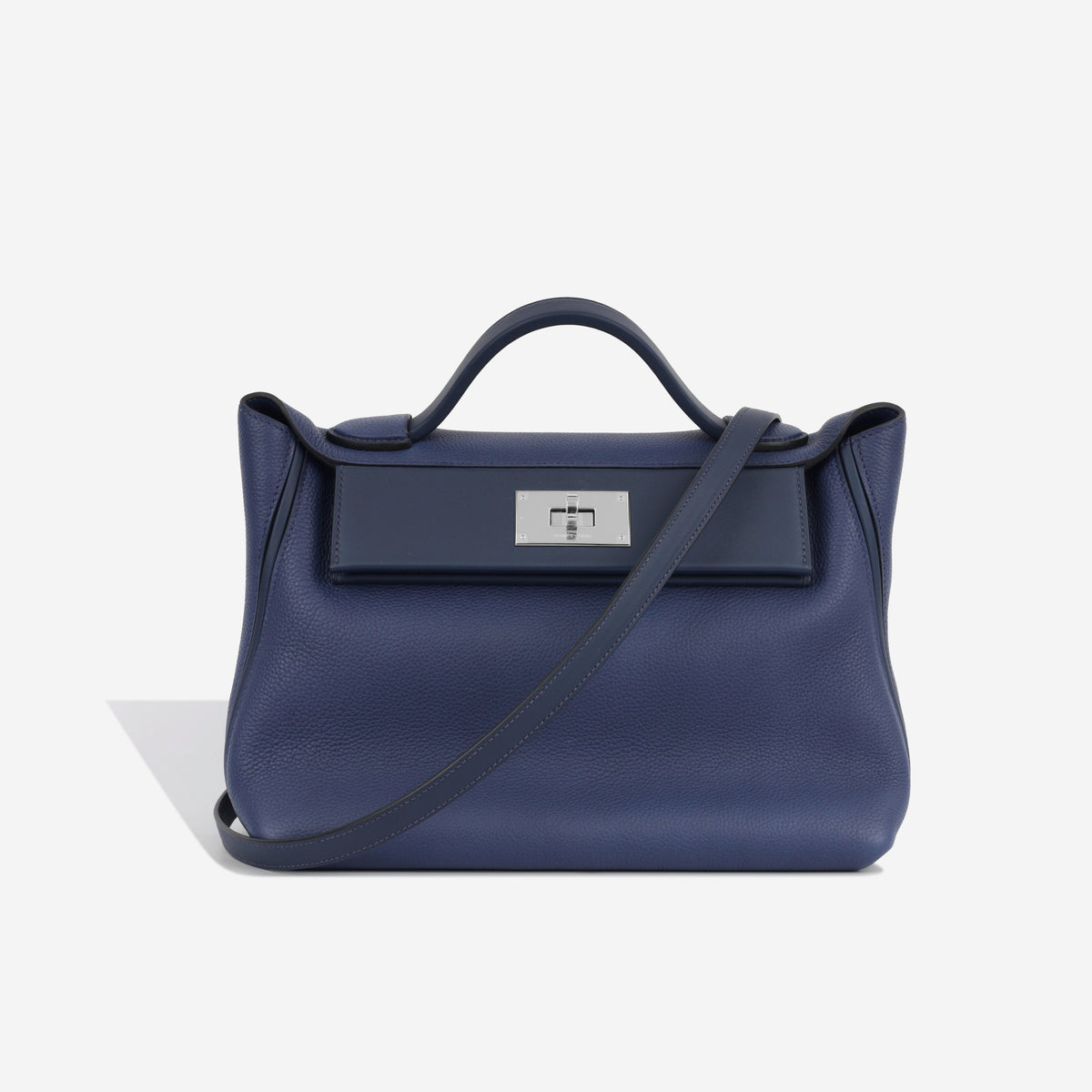Hermès 24/24 29 Bag in Bleu Marine Togo Leather with Palladium Hardware BagAg