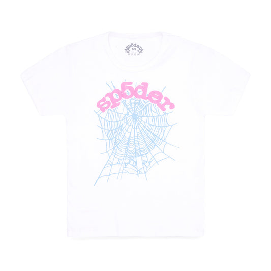 Sp5der White OG Web Baby Tee