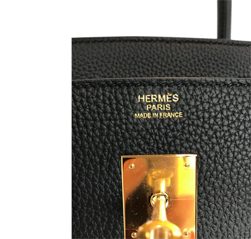 Hermès Birkin 30 Bag Noir Black Togo GHW Crowned Bag