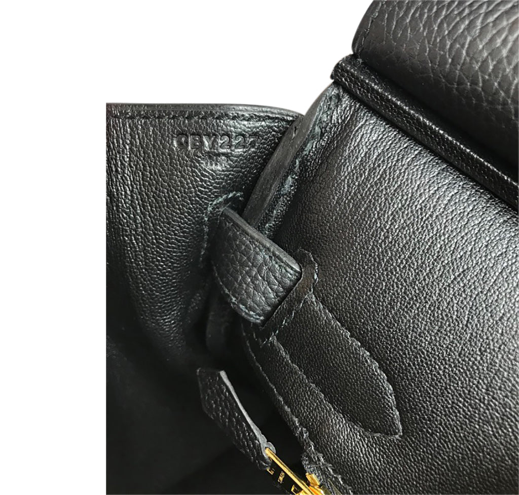 Hermès Birkin 30 Bag Noir Black Togo GHW Crowned Bag