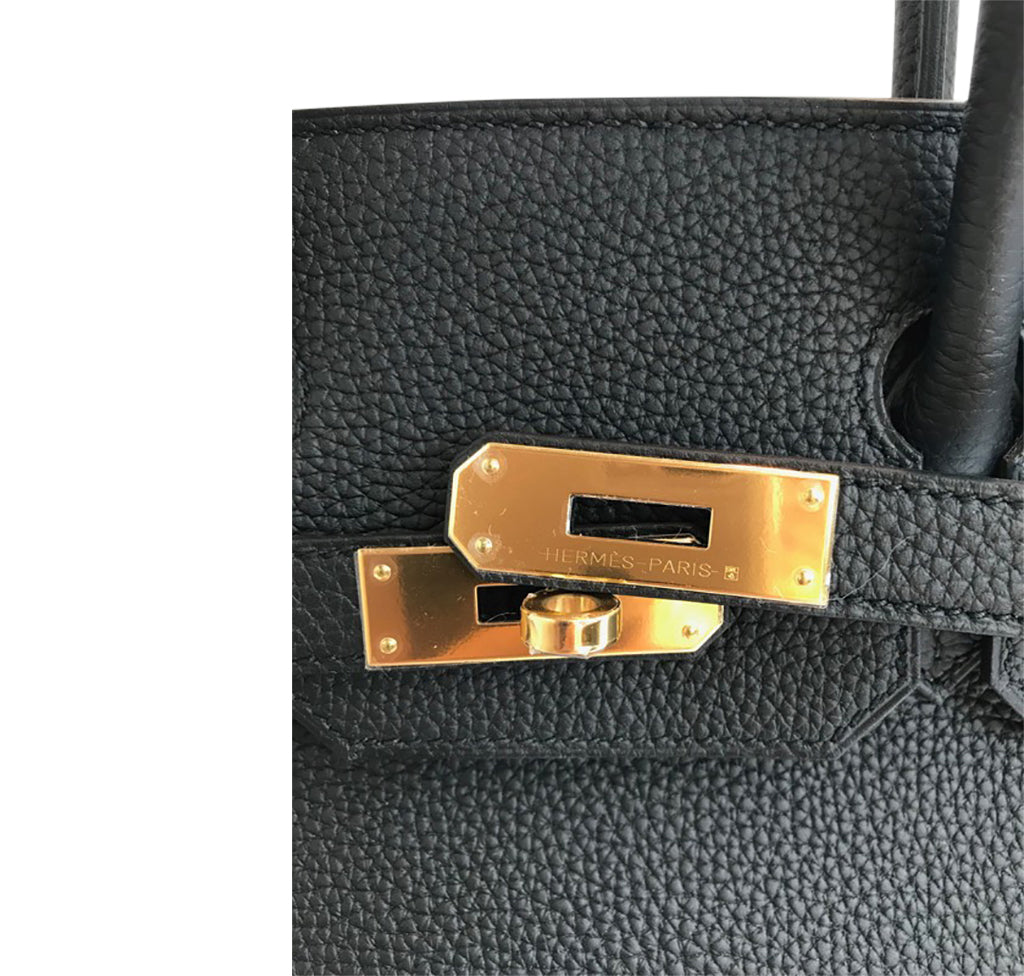 Hermès Birkin 30 Bag Noir Black Togo GHW Crowned Bag