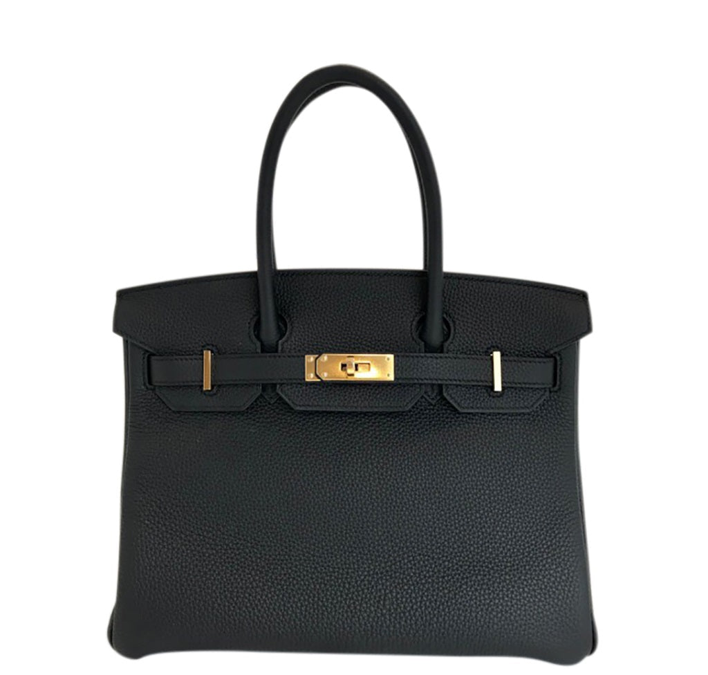 Hermès Birkin 30 Bag Noir Black Togo GHW Crowned Bag