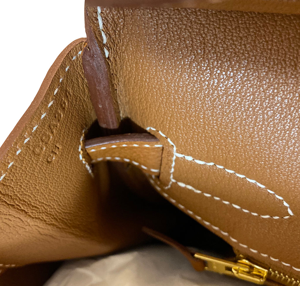Hermès Birkin 30 Barenia Faubourg Fauve GHW Bag Crowned Bag