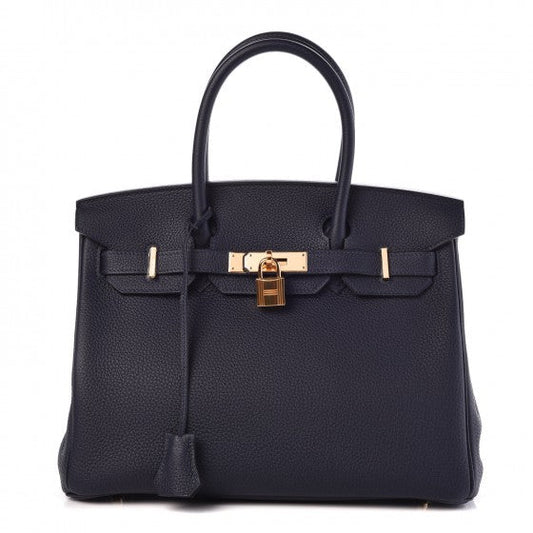 Hermes | Togo Birkin 30 Bleu Nuit | Rose gold