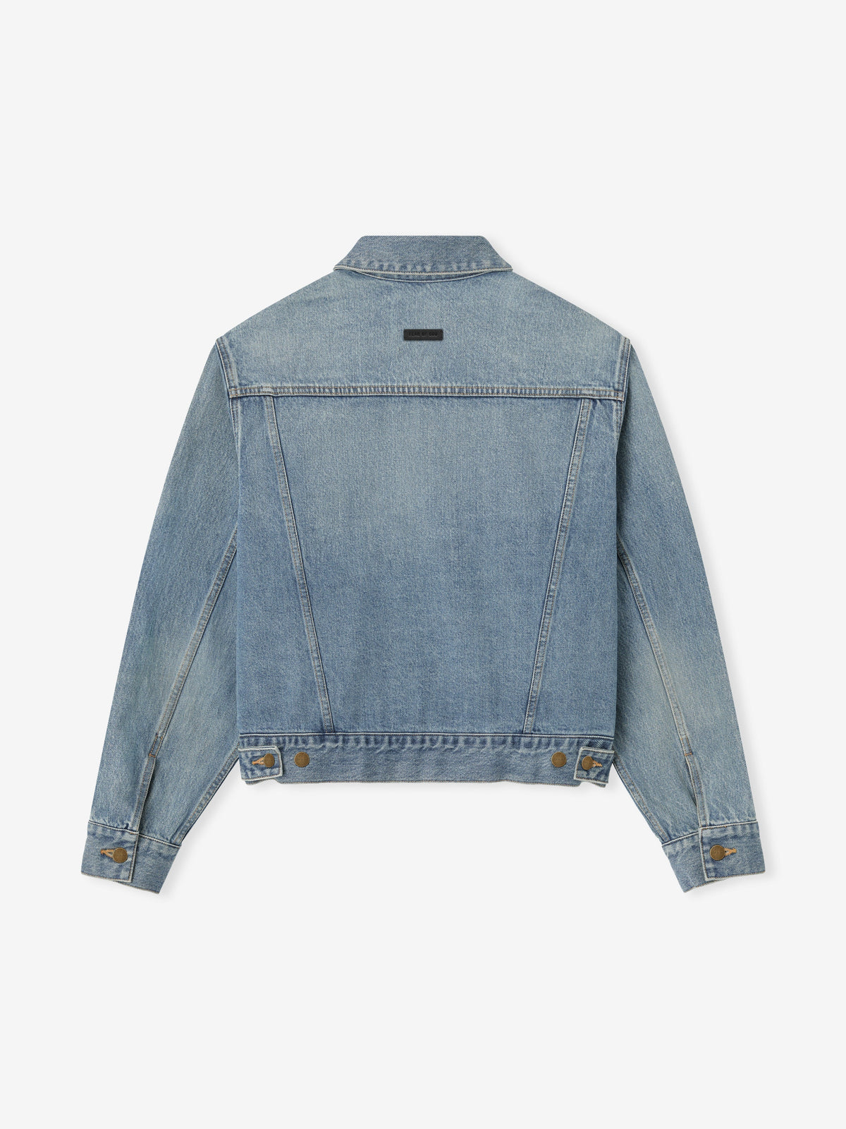 Fear of God Essentials Denim Trucker Jacket Light Indigo BagAg