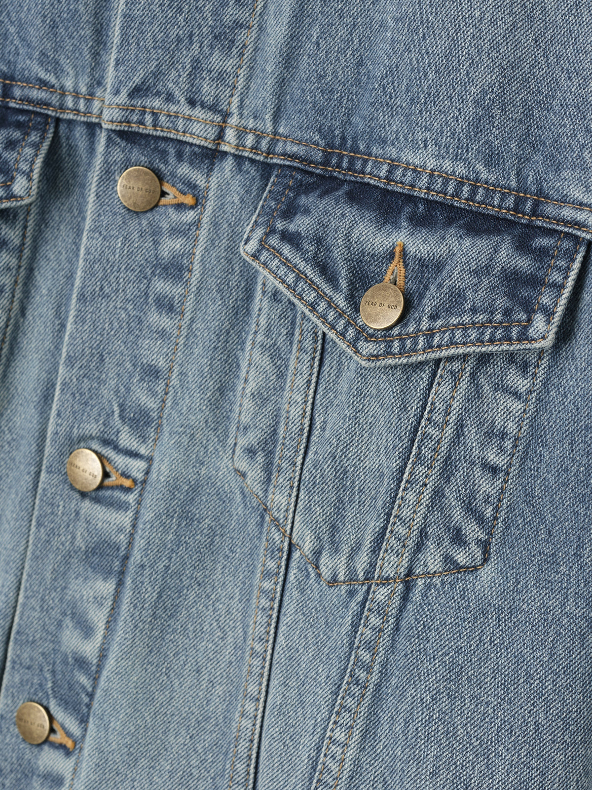 Fear of God Essentials Denim Trucker Jacket Light Indigo BagAg