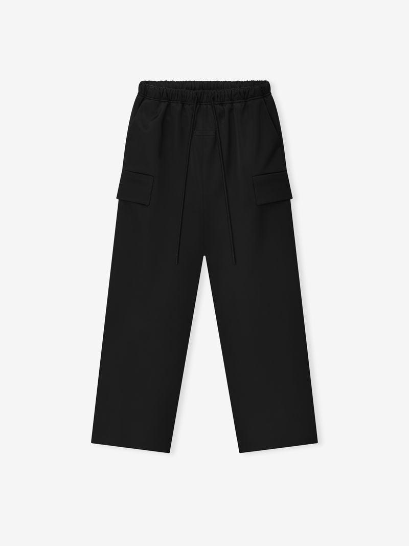 Fear of God Essentials Bonded Satin Wide Leg Field Pant Olive Green BagAg