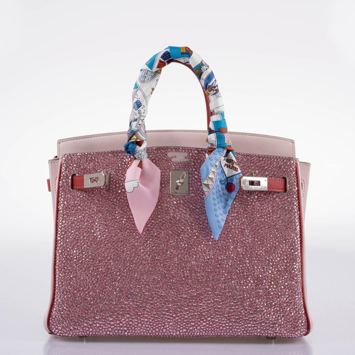 Vintage Hermes Birkin 25 ‘Pink Princess’ HSS Rose Dragee & Rouge Tomate Swift with Palladium Hardware Hermes