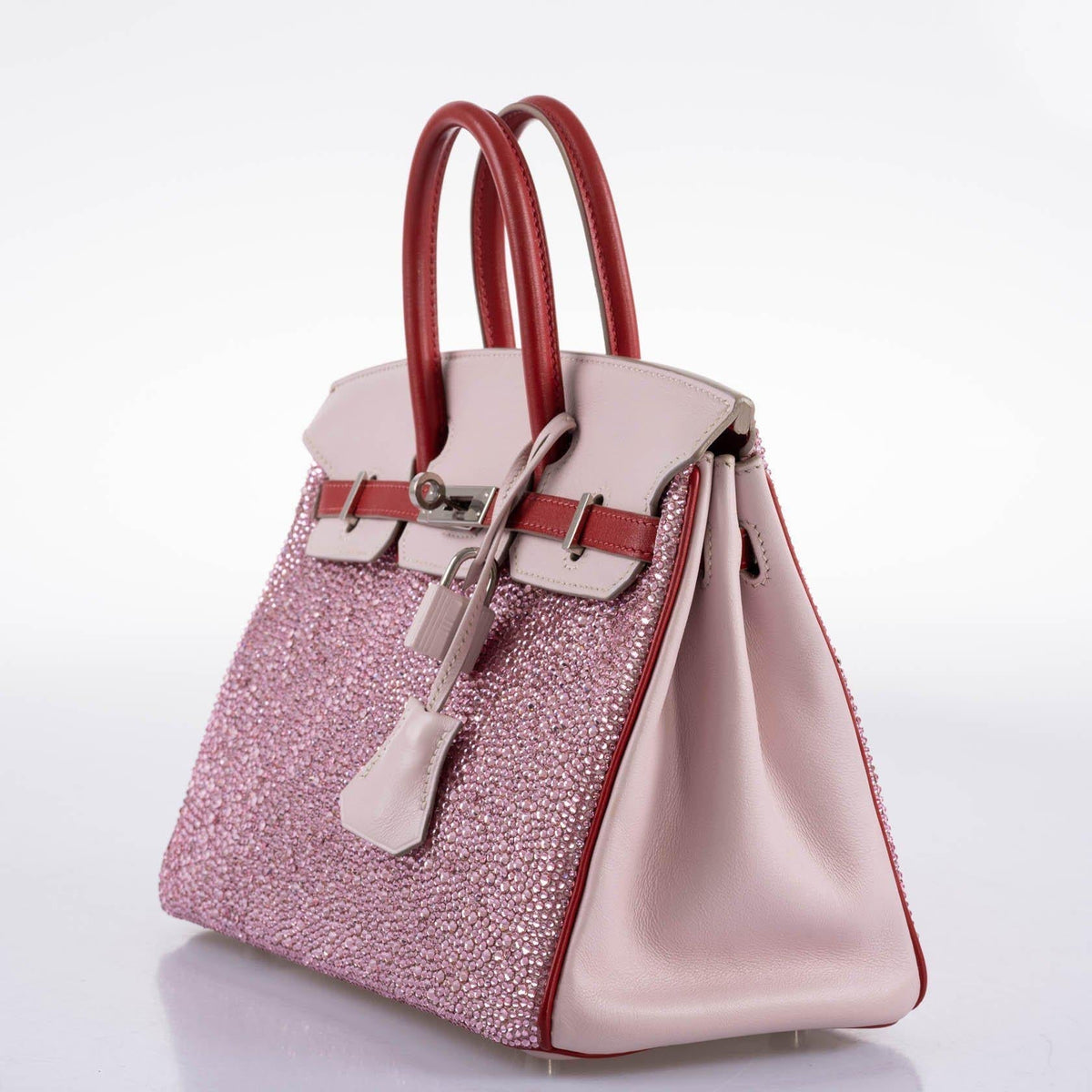 Vintage Hermes Birkin 25 ‘Pink Princess’ HSS Rose Dragee & Rouge Tomate Swift with Palladium Hardware Hermes