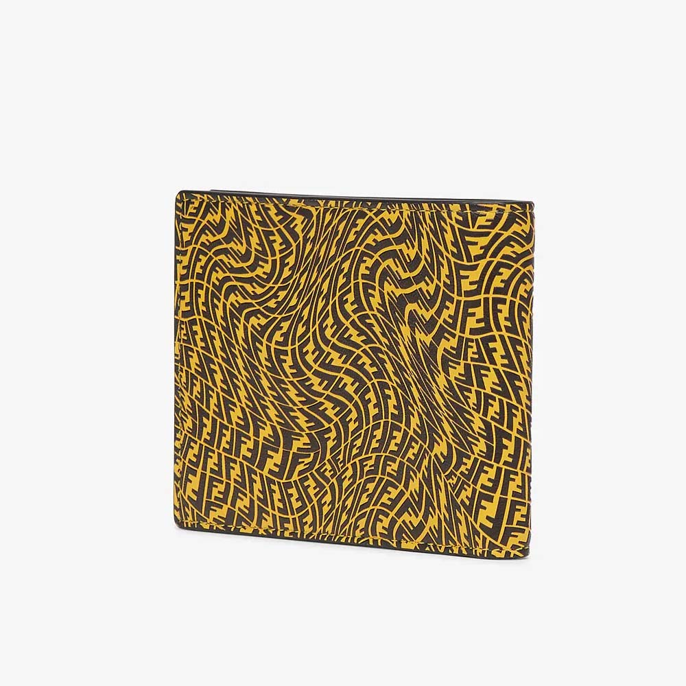 WALLET Yellow Leather Bi Fold Wallet Fendi