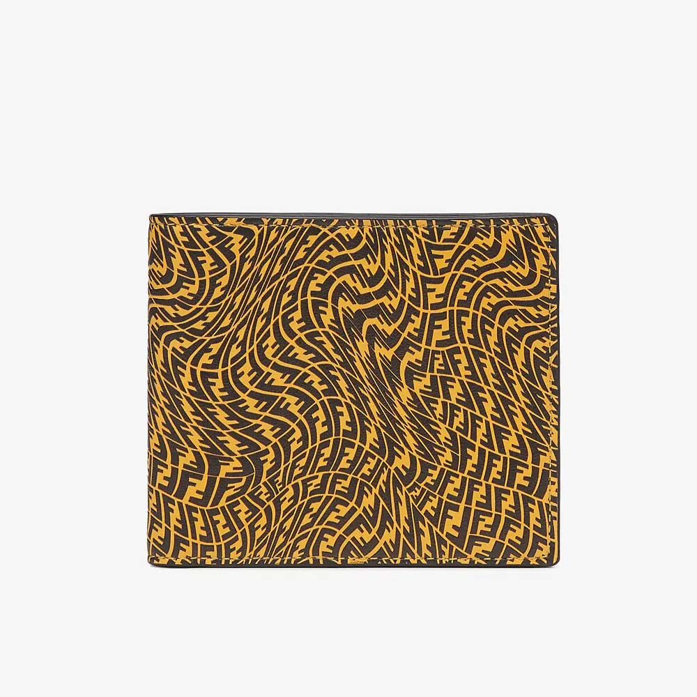 WALLET Yellow Leather Bi Fold Wallet Fendi