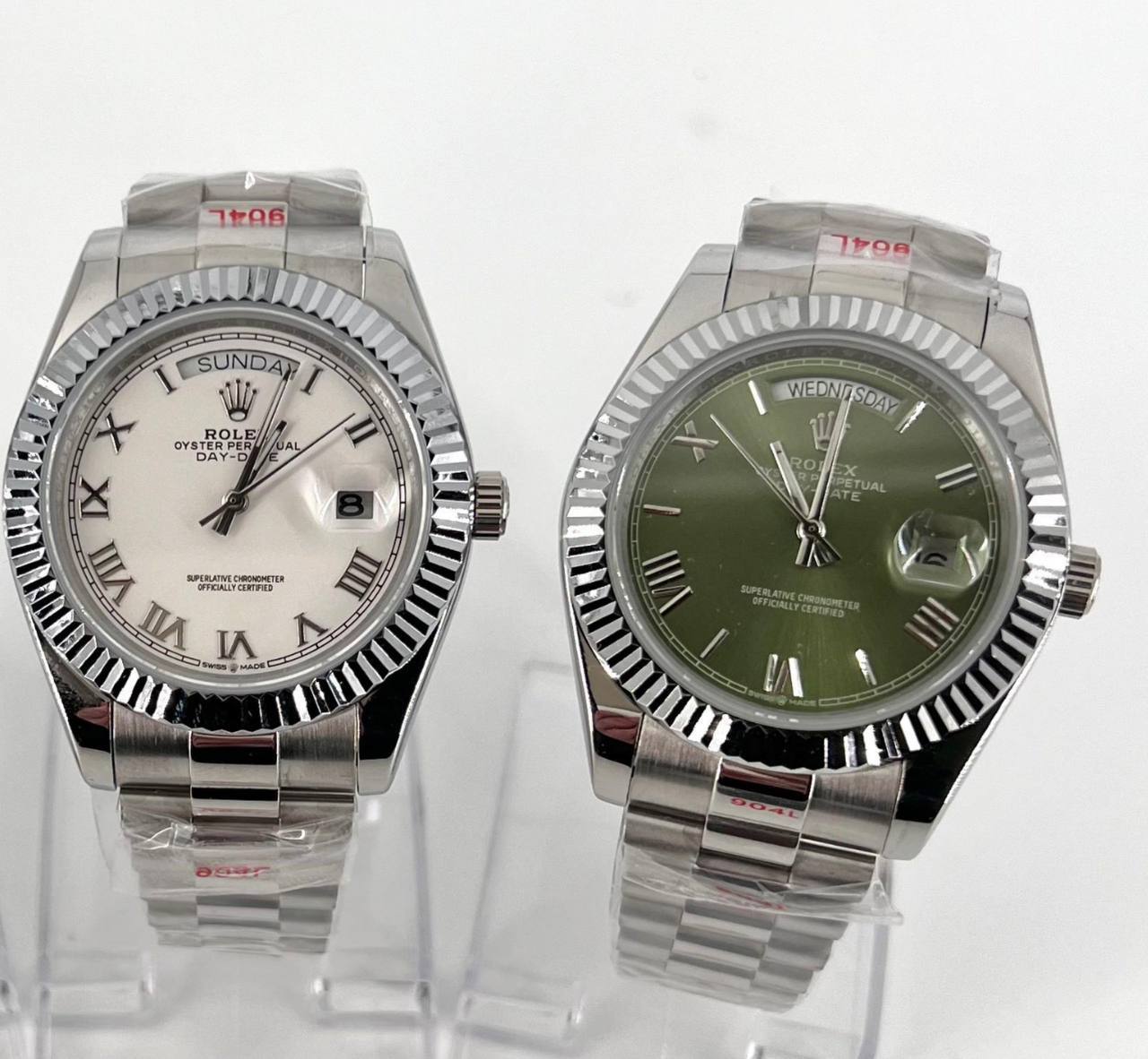 Rolex Oyster Perpetual Day-Date Men's Watches in 2 Different Colors with President Bracelets Replica UK Best Quality AAA Reps