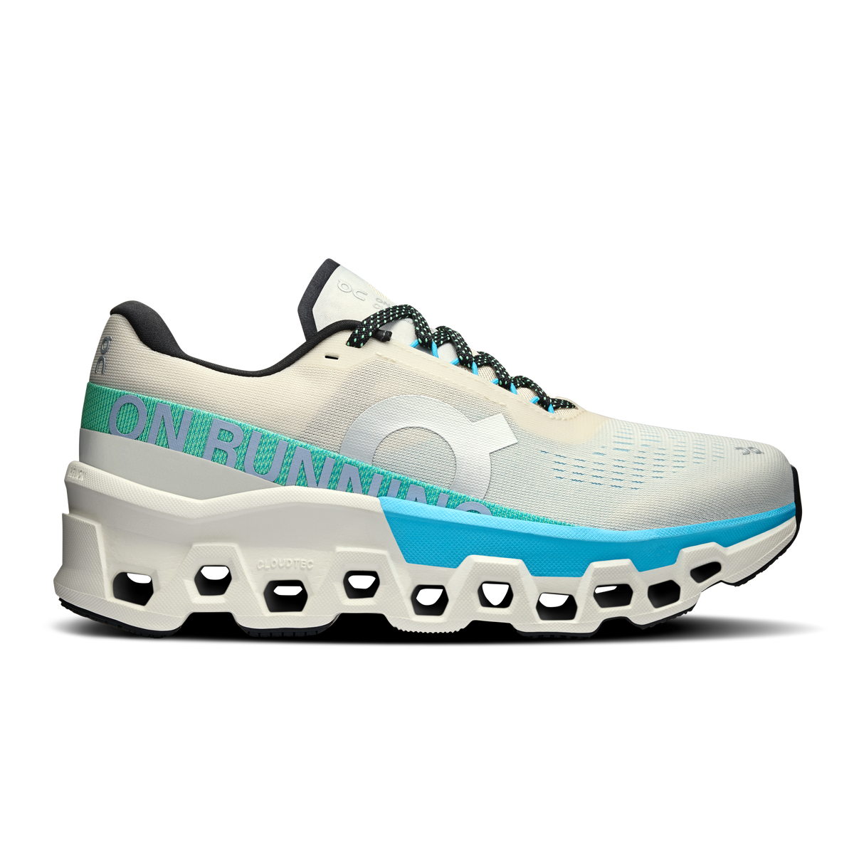 On Running Women's Cloudmonster 2 Shoes - Cream / Horizon On Running