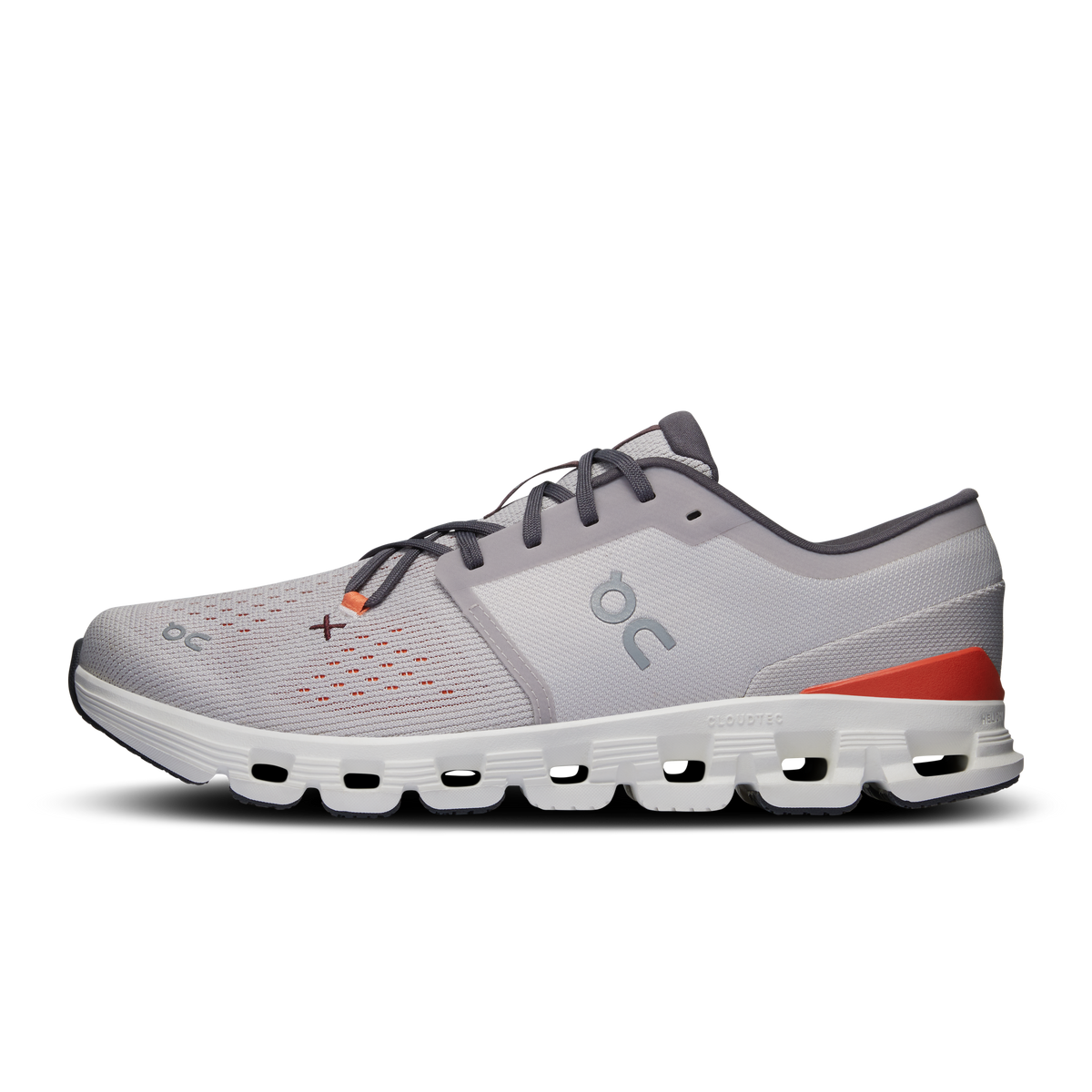 On Running Men's Cloud X 4 Shoes - Silver / Flame On Running