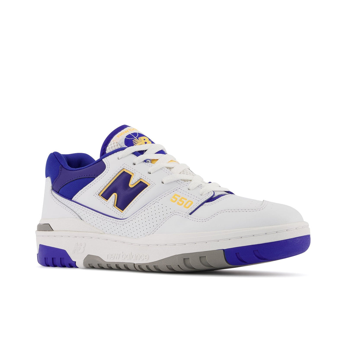 New Balance Men's 550 Lakers Shoes - White / Purple / Gold New Balance