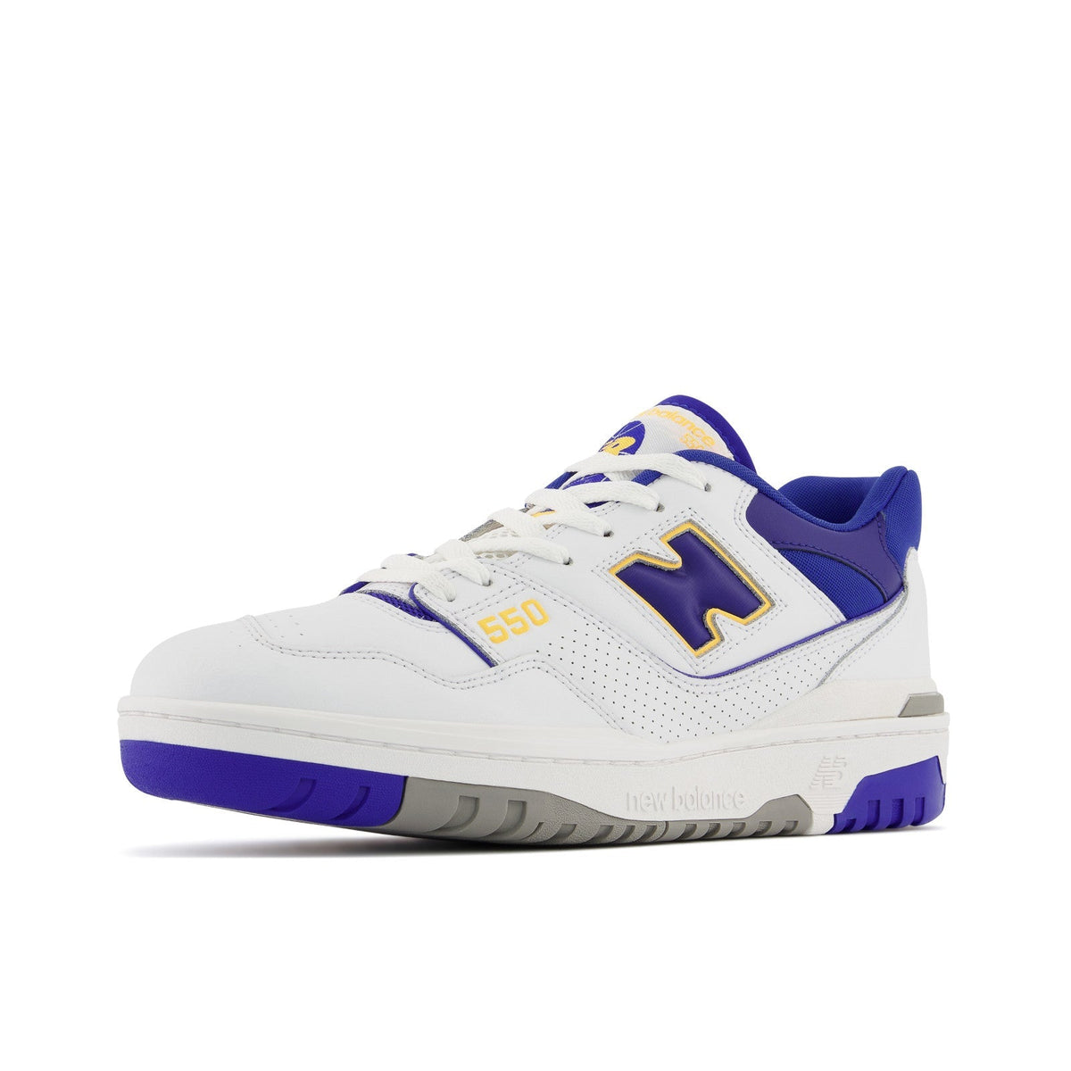 New Balance Men's 550 Lakers Shoes - White / Purple / Gold New Balance