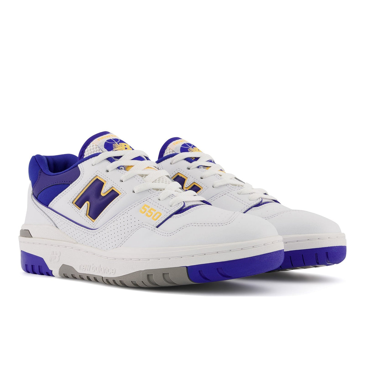New Balance Men's 550 Lakers Shoes - White / Purple / Gold New Balance