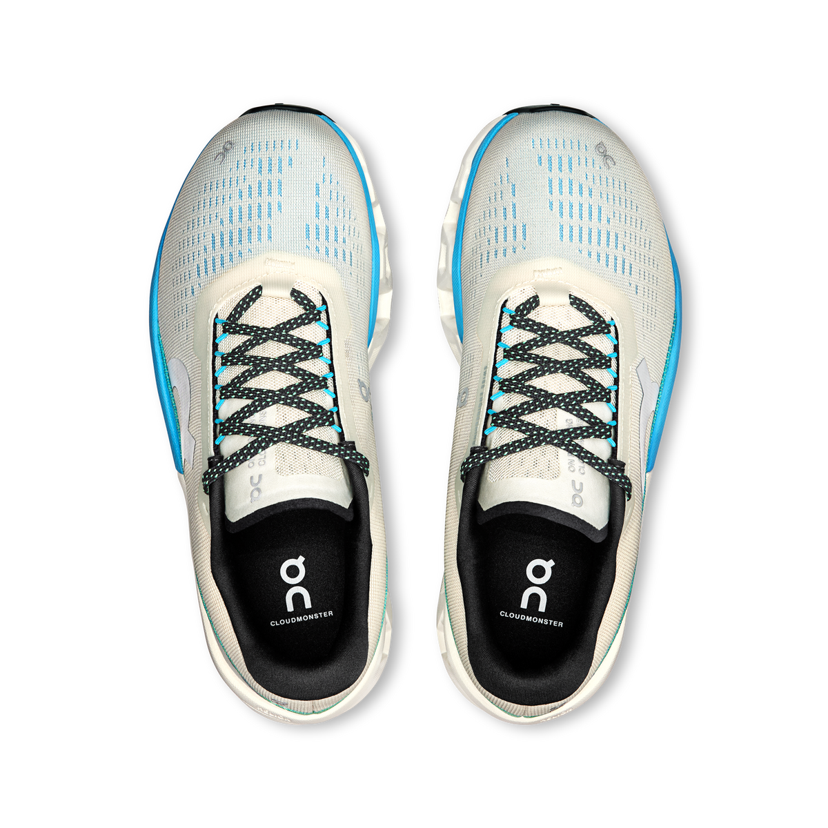 On Running Women's Cloudmonster 2 Shoes - Cream / Horizon On Running