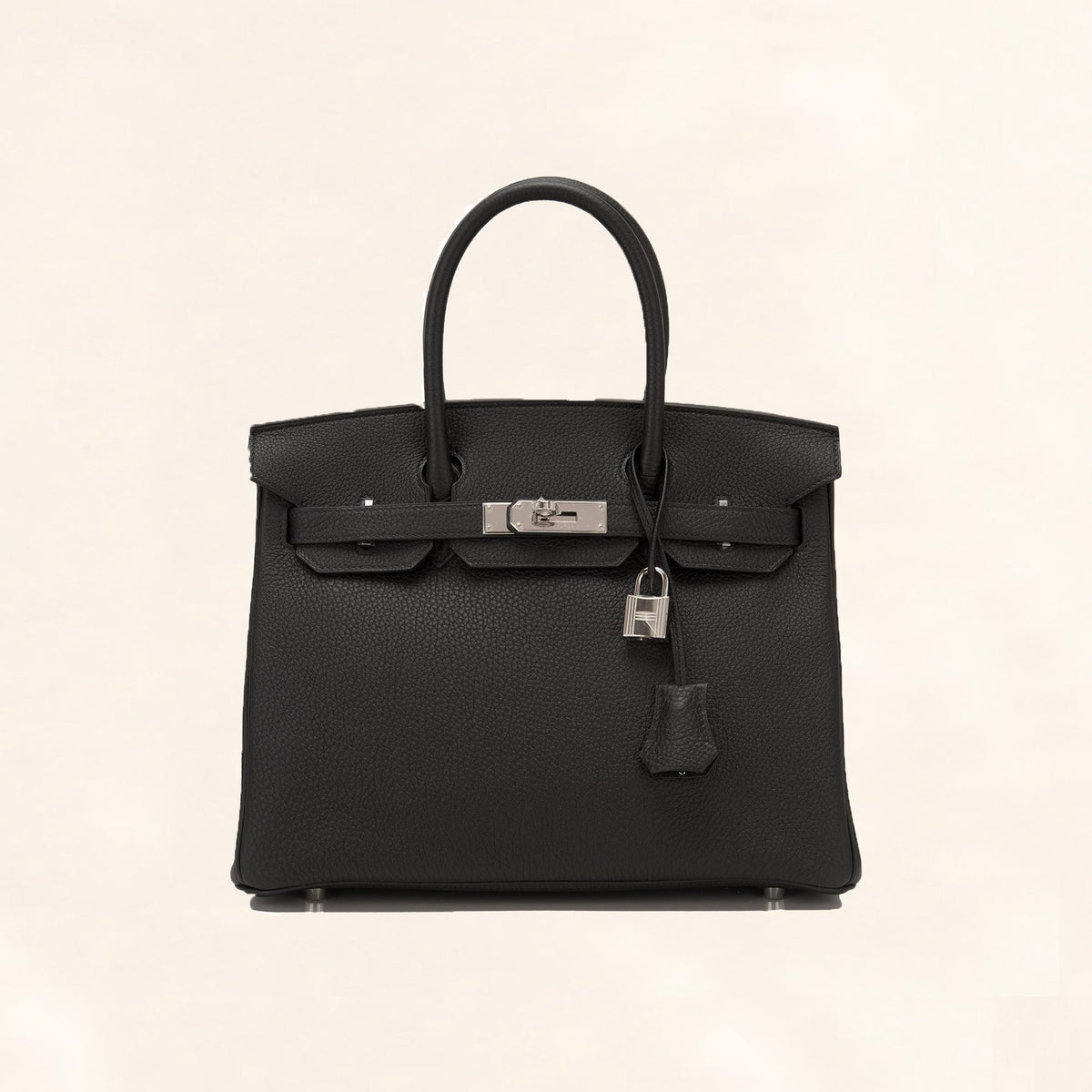 Hermès | Black Togo Birkin with Silver Hardware | 30 Crowned Bag