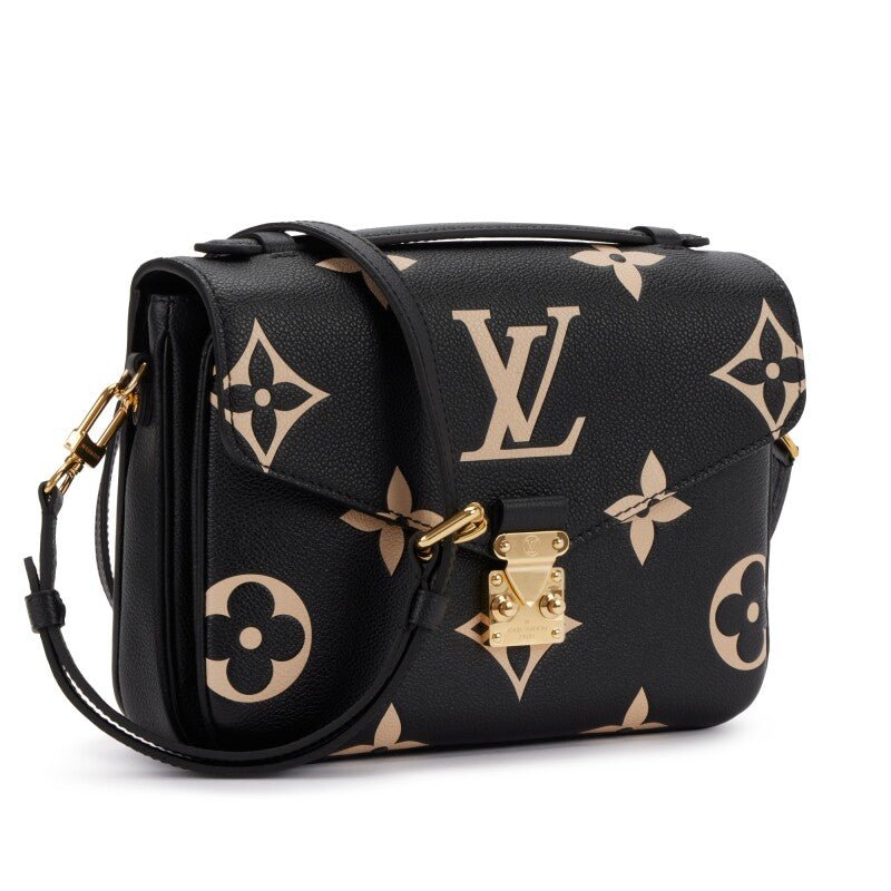 Black and Beige Giant Monogram Empreinte Pochette Métis Gold Hardware, 2021 - Crowned Bag