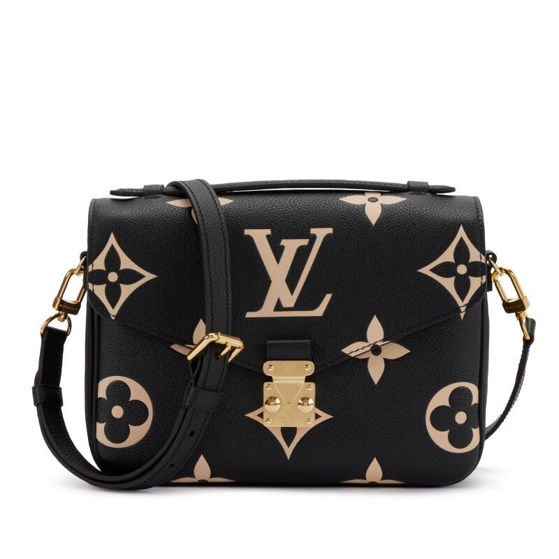 Black and Beige Giant Monogram Empreinte Pochette Métis Gold Hardware, 2021 - Crowned Bag