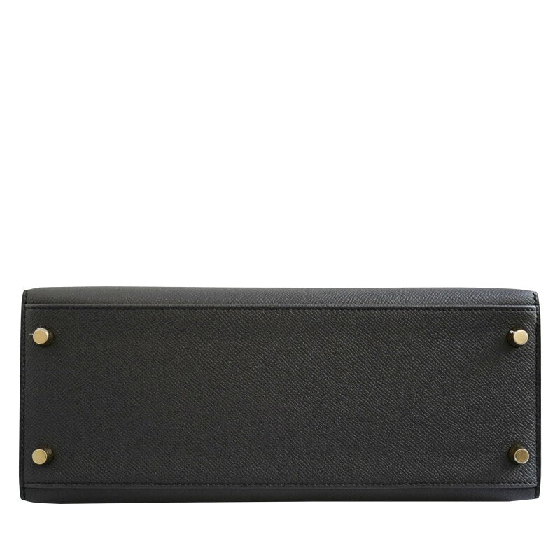 Black Epsom Sellier Kelly 28 Permabrass Hardware, 2023 - Crowned Bag