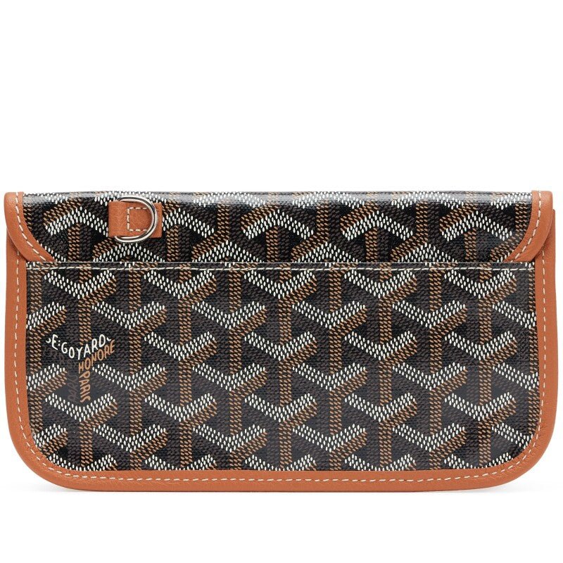 Black Goyardine Canvas Saint Louis Pouch Wallet - Crowned Bag