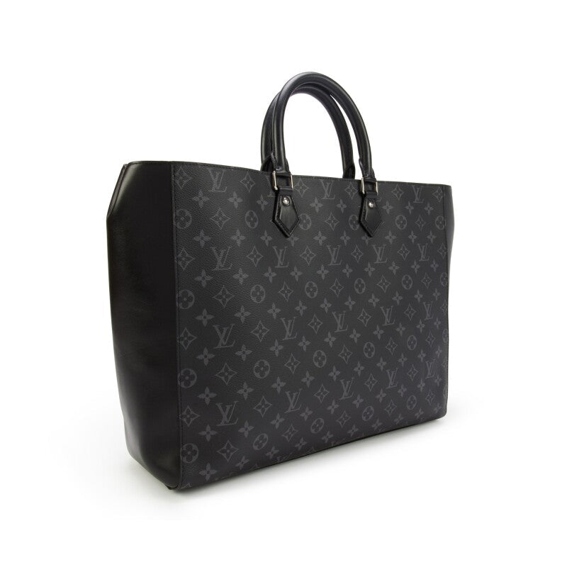 Black Monogram Eclipse Coated Canvas Grand Sac Silver Hardware, 2021 - Crowned Bag