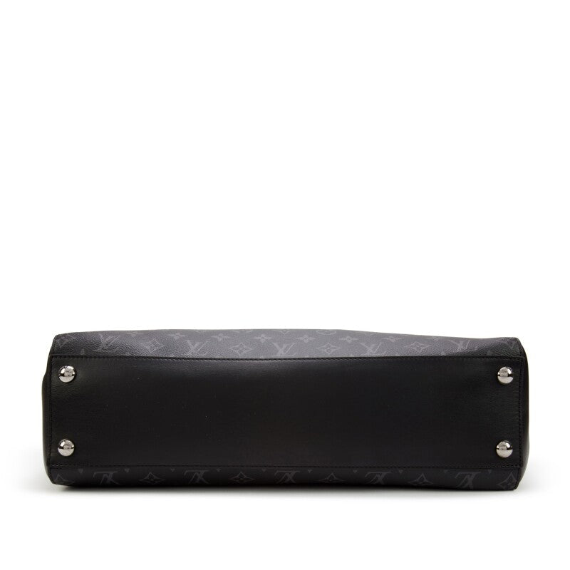 Black Monogram Eclipse Coated Canvas Grand Sac Silver Hardware, 2021 - Crowned Bag