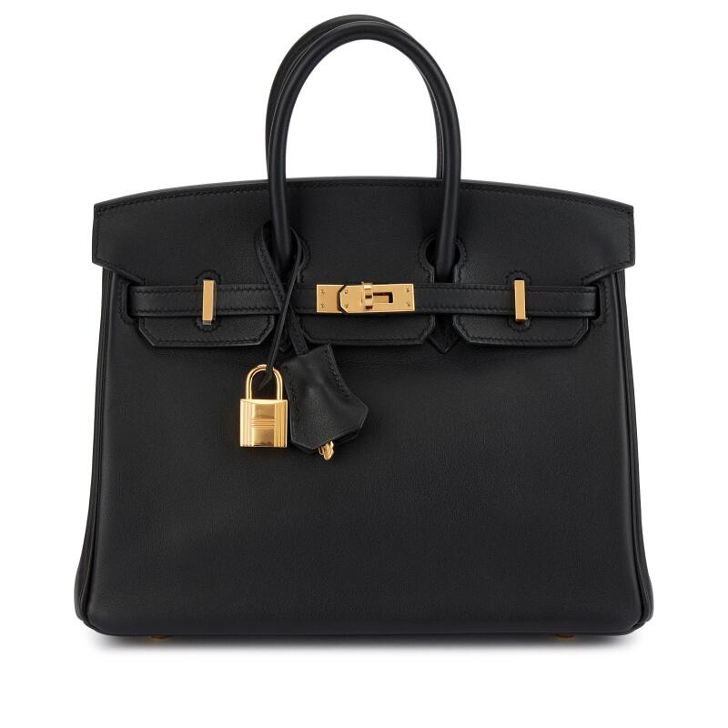Black Swift Birkin 25 Gold Hardware, 2021 - Crowned Bag