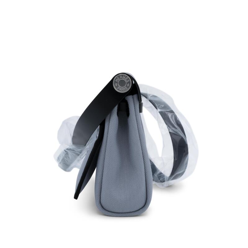 Black Vache Hunter and Gris Pantin Toile Mini Herbag Zip 20 Palladium Hardware, 2025 - Crowned Bag