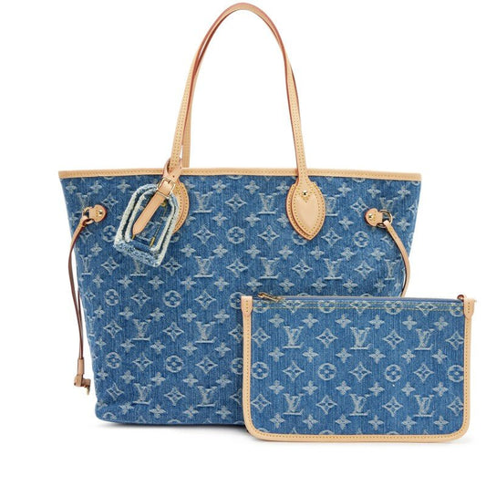 Blue Monogram Denim Neo Neverfull MM Gold Hardware, 2025 - Crowned Bag