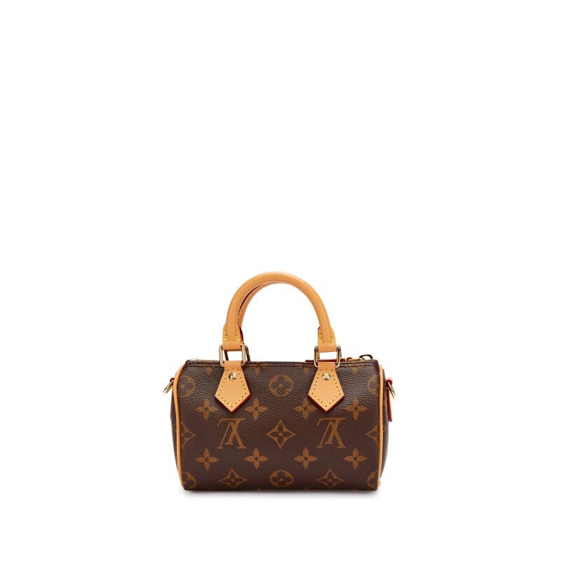 Brown Monogram Coated Canvas Nano Speedy Gold Hardware, 2023 - Crowned Bag