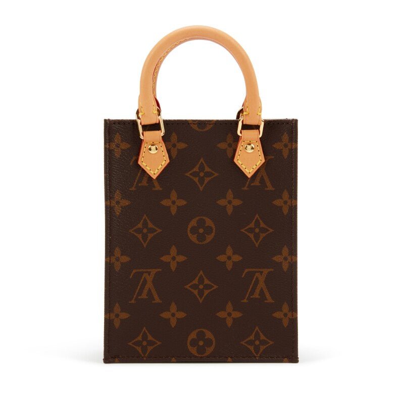 Brown Monogram Coated Canvas Petit Sac Plat Gold Hardware, 2020 - Crowned Bag