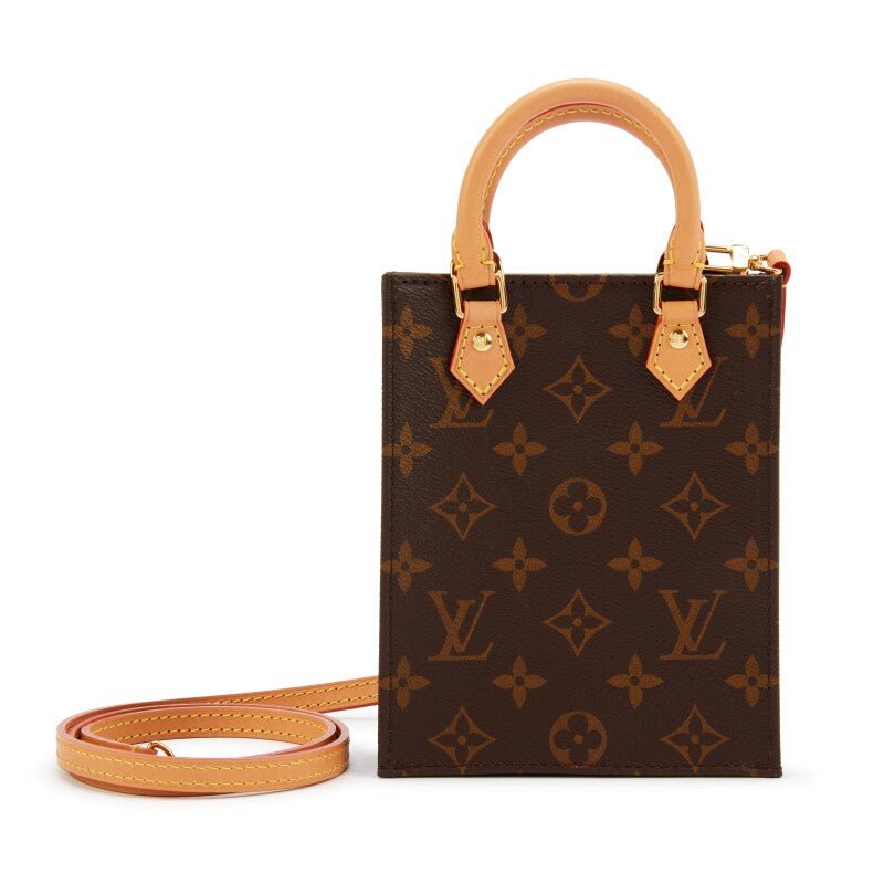 Brown Monogram Coated Canvas Petit Sac Plat Gold Hardware, 2020 - Crowned Bag