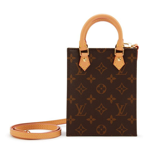Brown Monogram Coated Canvas Petit Sac Plat Gold Hardware, 2020 - Crowned Bag