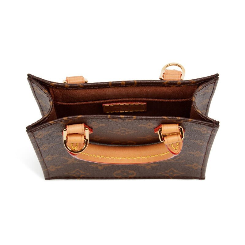 Brown Monogram Coated Canvas Petit Sac Plat Gold Hardware, 2020 - Crowned Bag