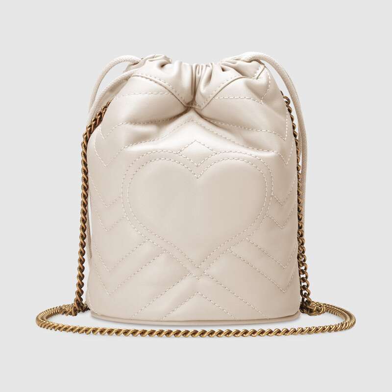 Gucci GG Marmont Mini Bucket Bag White Gucci