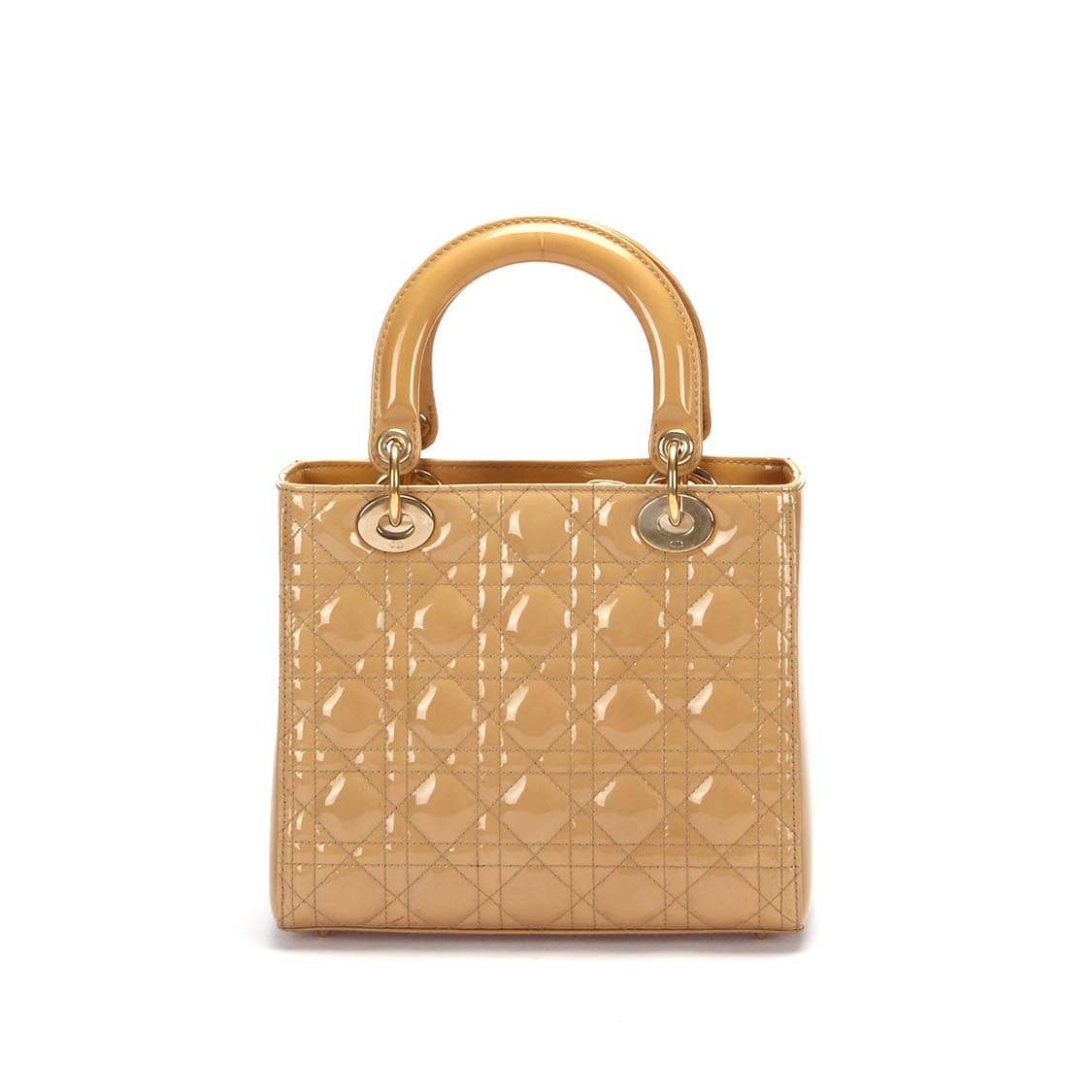 Christian Dior Beige Medium Patent Leather Lady Dior - RCL1179 Dior