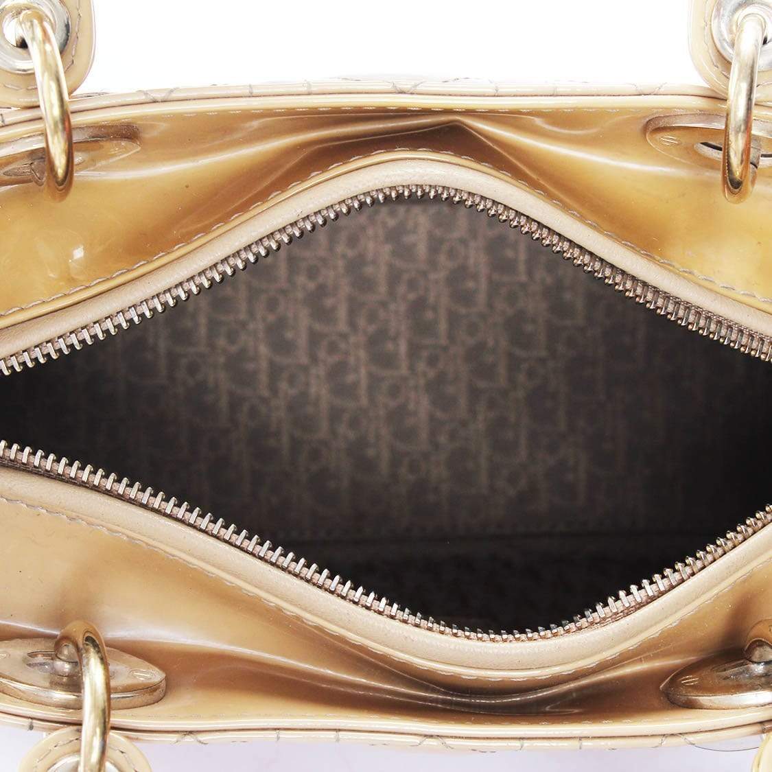 Christian Dior Beige Medium Patent Leather Lady Dior - RCL1179 Dior