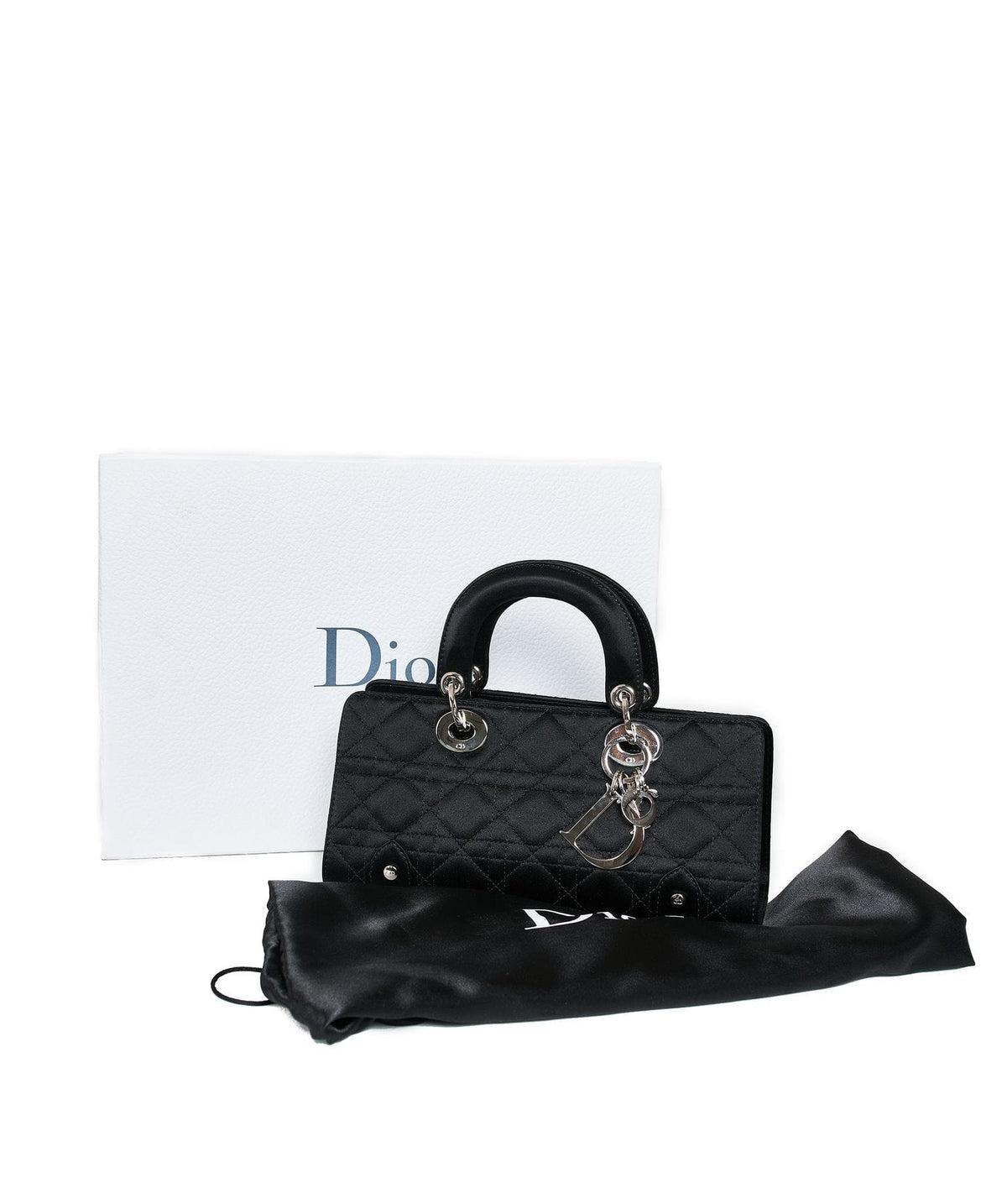 Christian Dior Black Cannage Top Handle Bag GHW  AGL1036 Dior