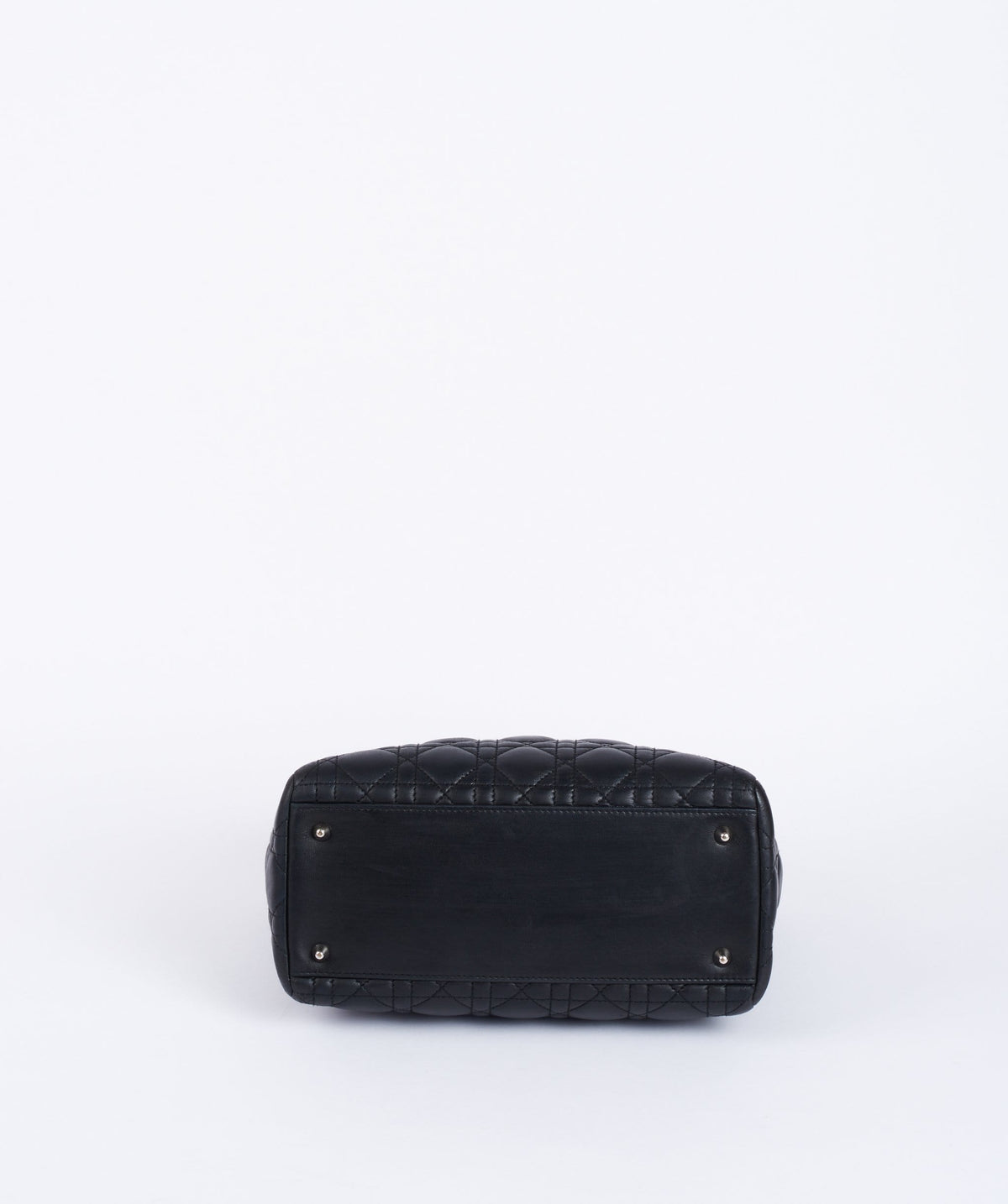 Christian Dior Black Leather Lady Dior Medium PHW Dior